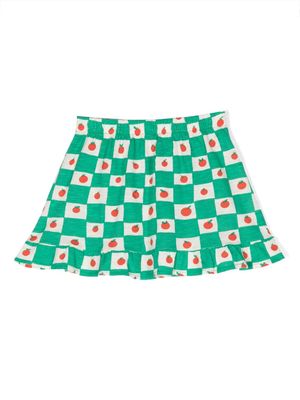 Bobo Choses Tomato organic cotton skirt - Green