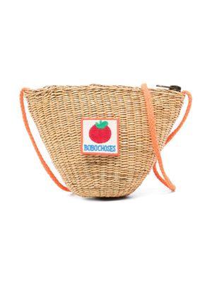 Bobo Choses Tomato-patch raffia bag - Neutrals