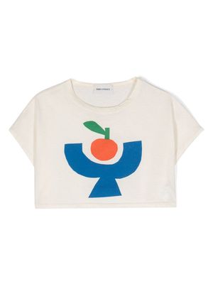 Bobo Choses Tomato Plate-print T-shirt - Neutrals