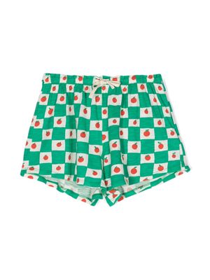 Bobo Choses Tomato-print cotton shorts - Green