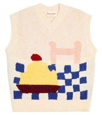 Bobo Choses Yummy Cake jacquard sweater vest