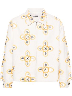 BODE Buttercup floral-embroidered jacket - Neutrals