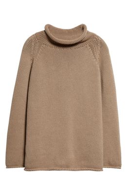 Bode Cashmere Roll Neck Sweater in Oatmeal