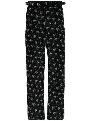 BODE Chicory floral corduroy trousers - Black
