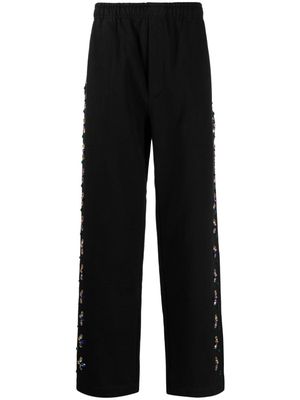 BODE Concord beaded cotton trousers - Black