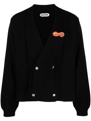 BODE double-breasted cotton cardigan - Black
