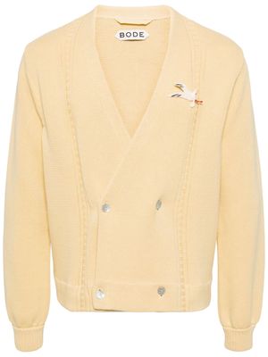 BODE double-breasted cotton cardigan - Yellow