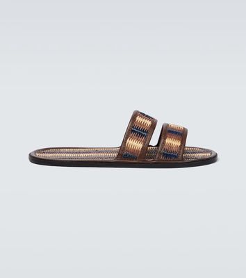 Bode Duotone leather-trimmed slides
