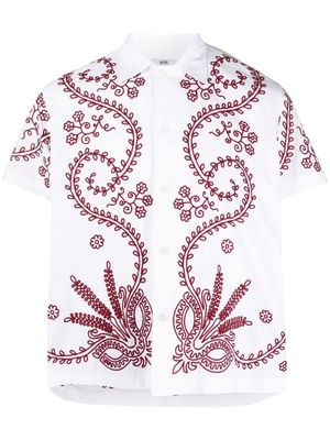 BODE embroidered button-up shirt - White