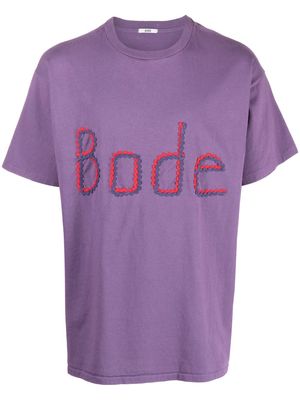 BODE embroidered-logo T-shirt - Purple