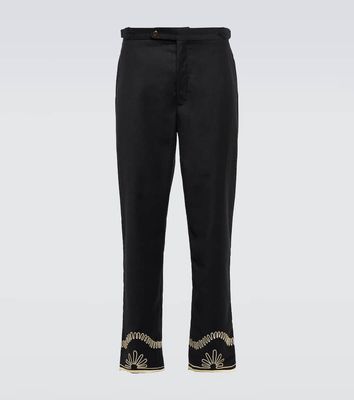 Bode Embroidered wool pants