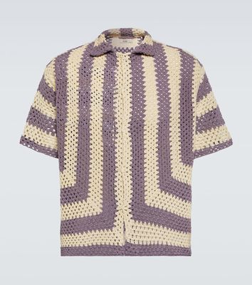 Bode Flagship crochet cotton shirt