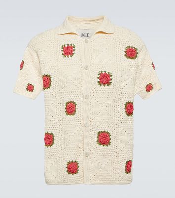 Bode Floral crochet cotton shirt