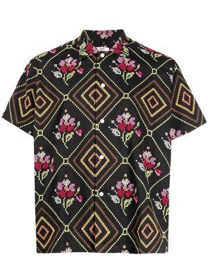 BODE floral-print short-sleeved shirt - Black