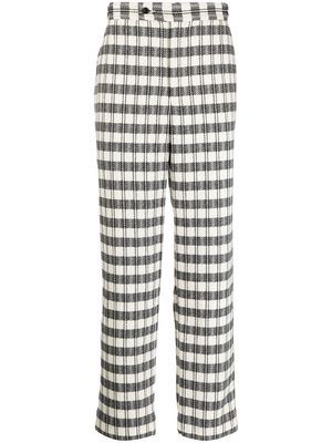 BODE geometric-pattern regular trousers - White
