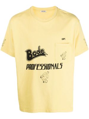 BODE graphic-print cotton T-shirt - Yellow