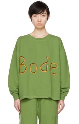 Bode Green Rickrack Namesake Sweatshirt
