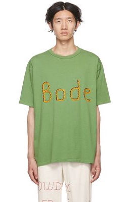 Bode Green Rickrack Namesake T-Shirt