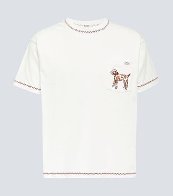 Bode Griffon embroidered cotton jersey T-shirt