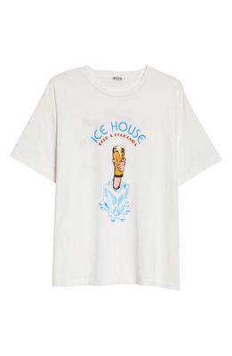 Bode Ice House Cotton Graphic T-Shirt in Cream