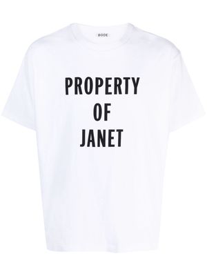 BODE Janet cotton T-shirt - White