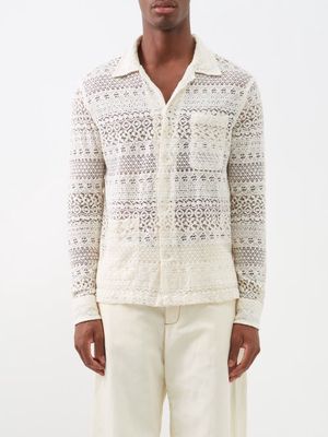 Bode - Lace Cotton-blend Shirt - Mens - Cream