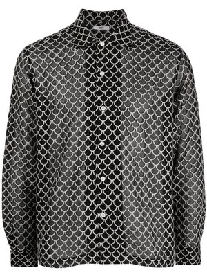 BODE logo-embroidered long-sleeve shirt - Black