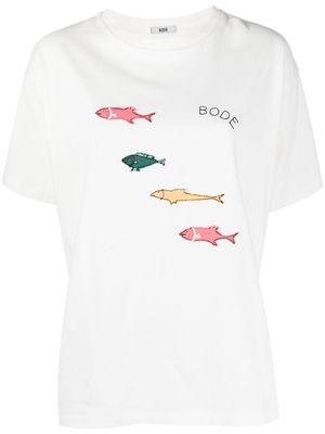 BODE logo-print cotton T-shirt - White