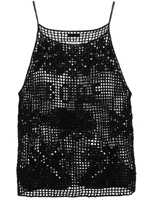 BODE Mansfield crochet-knit tank top - Black