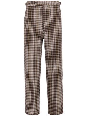 BODE Marston Check tweed trousers - Brown
