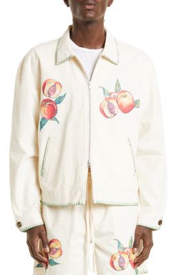 Bode Men's Georgia Peach Jacket in White