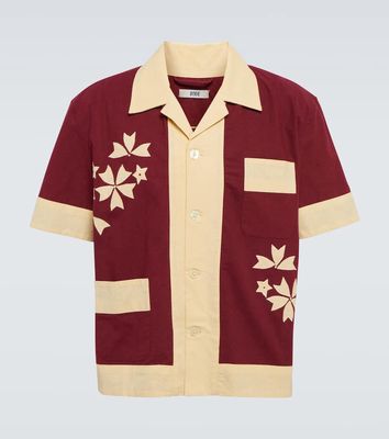 Bode Moonflower Appliqué cotton shirt