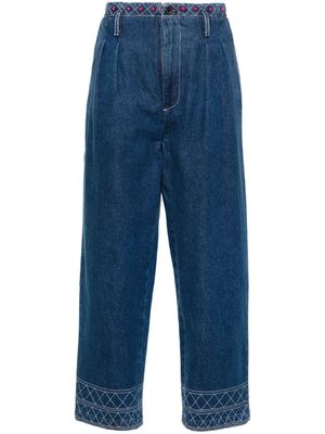 BODE Murray high-rise straight-leg jeans - Blue