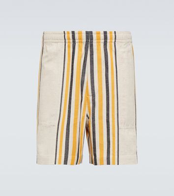 Bode Namesake striped cotton shorts