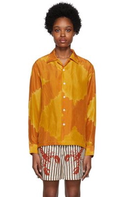 Bode Orange Lehariya Shirt
