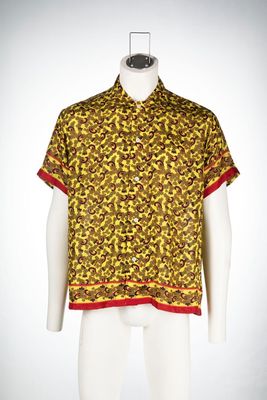 BODE paisley-print short-sleeved silk shirt - Yellow