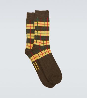 Bode Plaid wool-blend socks