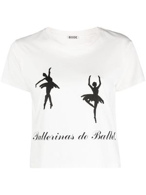 BODE Printed Ballerinas cotton T-shirt - White