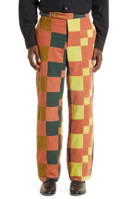Bode Quilted Corduroy Patch Trousers in Multi