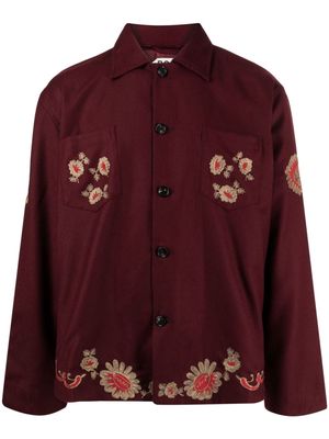 BODE Rococo wool shirt - Red