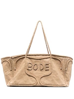 BODE rope-detail oversized tote bag - Neutrals