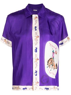 BODE Round Up silk shirt - Purple