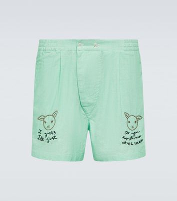 Bode See You At The Barn cotton shorts