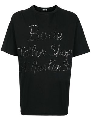 BODE sequin-logo crew-neck T-shirt - Black
