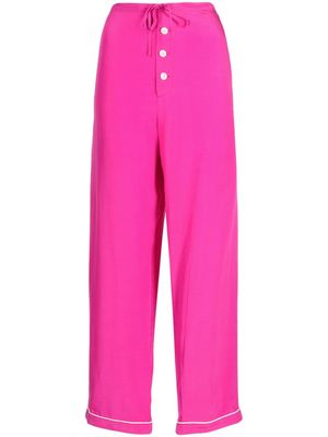 BODE Shadow Jasmine silk pyjama trousers - Pink