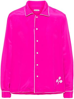 BODE Shadow Jasmine silk shirt - Pink