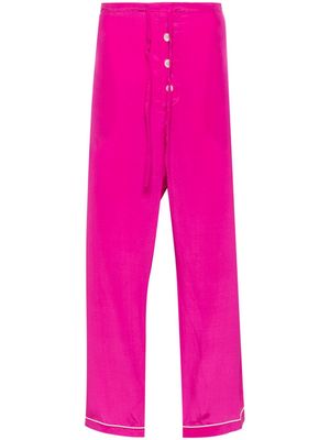 BODE Shadow Jasmine straight-leg trousers - Pink