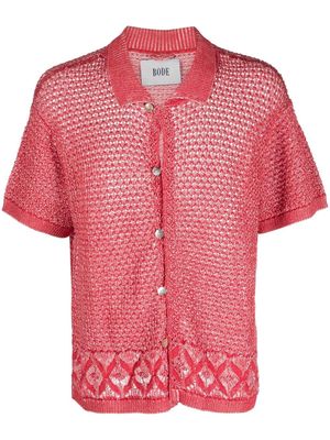 BODE short-sleeve knitted shirt - Red