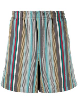 BODE stripe-pattern bermuda shorts - Blue
