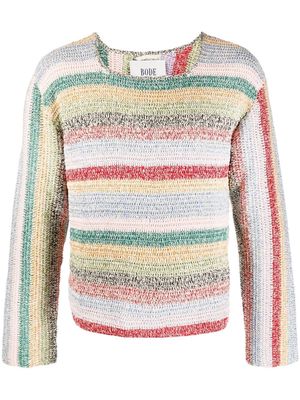 BODE stripe-print knit jumper - Pink